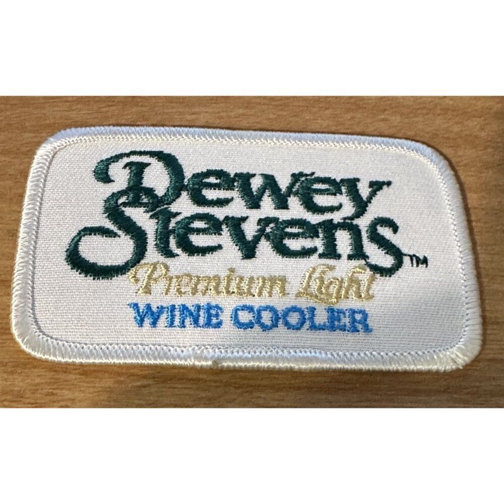 Vtg Dewey Stevens Premium Light Wine Cooler Bar Jacket  Hat Patch Emblem Iron On